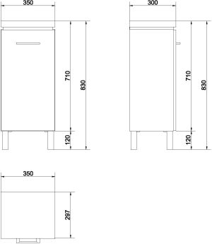 Cersanit Półsłupek Olivia 35cm biały połysk (S543-008-DSM) 2