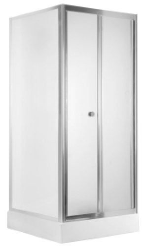 Deante Drzwi wnękowe składane FLEX 90cm szkło szronione profil chrom (KTL 621D) 1