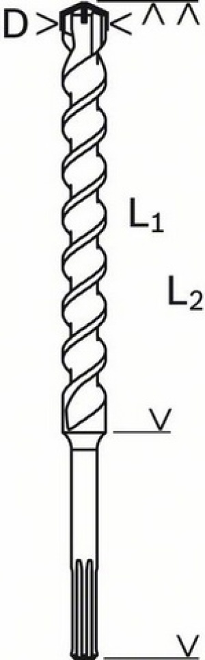 Wiertło Bosch do betonu SDS MAX 28mm  (2608685871) 2