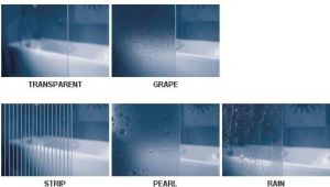 Parawan nawannowy Ravak VS3 3-częściowy szkło grape, profil biały (795V0100ZG) 3