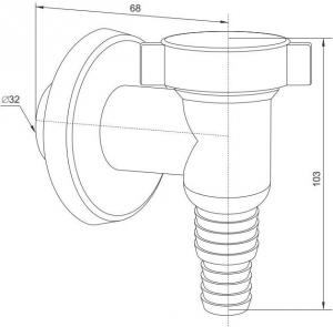 Syfon Rawiplast natynkowy DN32 biały (A60032) 2