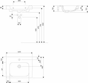 Umywalka Koło Modo 60cm (L31960000) 2