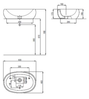 Umywalka Koło Ovum By Antonio Citterio 60cm (L41660000) 2