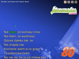 Karaoke for Fun 80 Hitów PC 4
