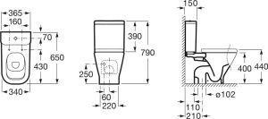 Roca Spłuczka kompaktowa Gap  (A341470000) 2