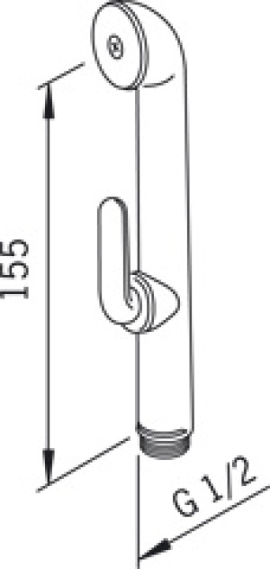 Słuchawka prysznicowa Oras Bidetta 1-funkcyjna chrom (242050) 2