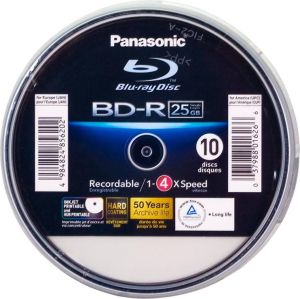 Panasonic BD-R Blu-ray 1-4X 25 GB DO NADRUKU CAKE 10 (LM-BRS2LWE10) 1