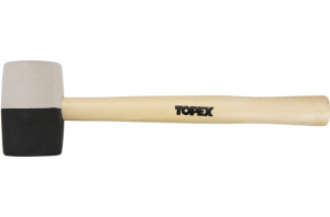 Topex Młotek gumowy rączka drewniana 680g 338mm (02A355) 1