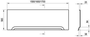 Ravak Panel czołowy A 150cm  (CZ001P0A00) 2