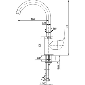 Bateria kuchenna Valvex Angelo stojąca chrom (2453030) 2