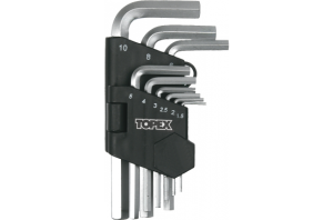 Topex Zestaw kluczy imbusowych hex typ L 1,5-10mm 9szt. (35D955) 1