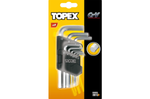Topex Zestaw kluczy imbusowych hex typ L 1,5-10mm 9szt. (35D955) 2