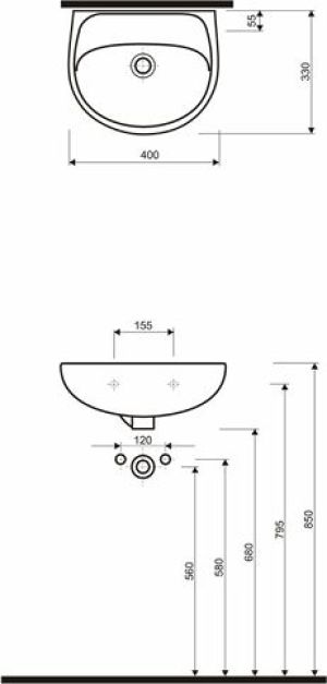 Umywalka Koło Solo 40cm (72041000) 2
