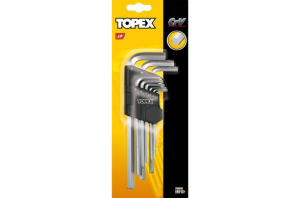 Topex Zestaw kluczy imbusowych hex typ L 1,5-10mm 9szt. (35D956) 2