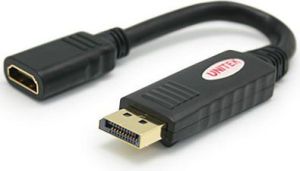 Kabel Unitek DisplayPort - HDMI 0.15m Czarny (Y5118D) 1