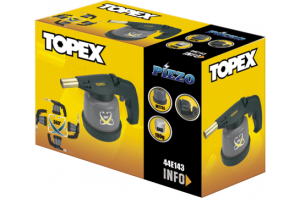 Topex Lampa lutownicza gazowa na naboje 190g zapłonnik (44E143) 2