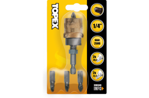 Topex Uchwyt do końcówek z ogranicznikiem 1/4 5szt. 39D340 2