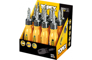 Topex Wkrętak z grzechotką i końcówkami (39D518) 2