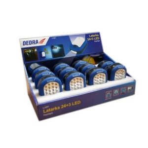 Dedra LED 24+3 owalna z bateriami L1001 2