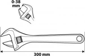 Neo Klucz nastawny typu szwed 300mm gumowa rękojeść (03-013) 8