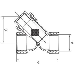 Ferro Filtr osadnikowy do gazu 6/4" F08 2