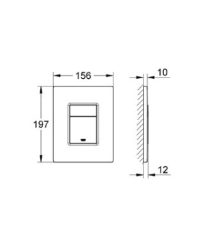 Przycisk spłukujący Grohe Skate Cosmopolitan do WC chrom mat (38732P00) 2