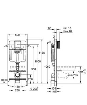 Stelaż Grohe Rapid SL do miski wiszącej (38840000) 2
