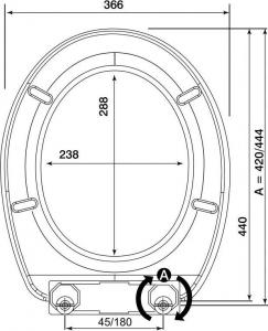 Deska sedesowa Bisk Lilia (80302/80300) 2