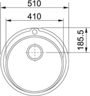Zlewozmywak Franke Zlewozmywak Rambla PML 610-41 1-komorowy Stal szlachetna len bez ociekacza 51cm (101.0288.935) 2