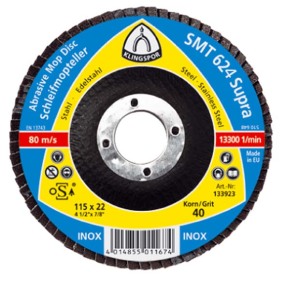 Klingspor Ściernica talerzowa listkowa 125mm gr. 40 SMT 624 222107 1