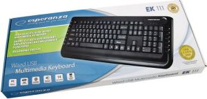 Klawiatura Esperanza Przewodowa Czarna US (EK111) 5