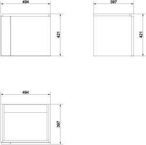 Cersanit Szafka podumywalkowa Colour 50cm biały połysk (S571-019) 2