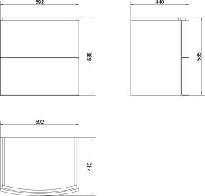 Cersanit Szafka podumywalkowa Easy 60cm cappuccino (S573-005) 2