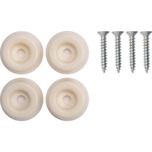 Vorel Podkładki plastikowe z wkrętem 26mm białe 4szt. - 74945 1
