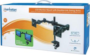 Manhattan PODWÓJNY UCHWYT BIURKOWY LED/LCD 13-24 CALI REGULOWANY (420808) 5