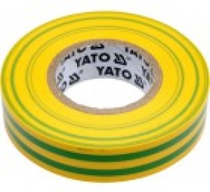Yato Taśma elektroizolacyjna 15x0,13mm 20m PVC, izolacja-max 40kV żółto-zielona - YT-81593 1