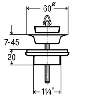 Viega Spust z sitkiem i korkiem 5/4" nikiel szczotkowany (703363) 2