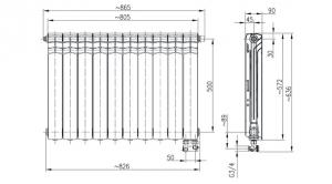 KFA Grzejnik aluminiowy G500F/D (789-101-44) 2