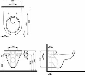 Miska WC Koło Nova Pro wisząca (M33100000) 2