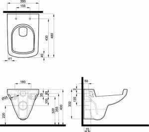 Miska WC Koło Nova Pro wisząca (M33104000) 2