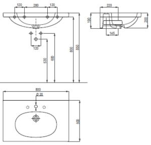 Umywalka Koło Ovum By Antonio Citterio 80cm (L41180000) 2