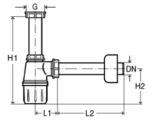 Syfon Viega butelkowy 5/4" DN32 biały (703219) 3