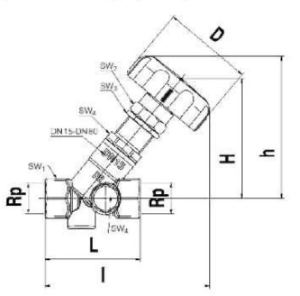 Herz Zawór regulacyjny z końcówkami pomiarowymi STROMAX-M 1/2" - 1 4117 51 2