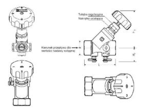 Herz Zawór regulacyjny z końcówkami pomiarowymi STROMAX-M 1/2" - 1 4117 51 3