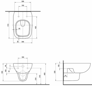 Miska WC Koło Style Rimfree wisząca (L23120000) 2