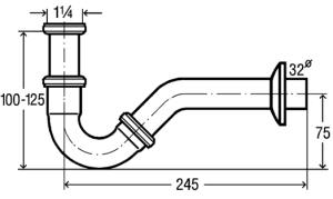 Syfon Viega rurowy 5/4" chrom (103781) 3