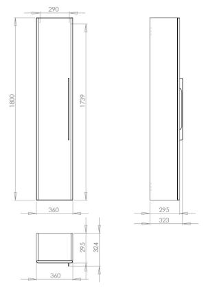 Koło Słupek Traffic 36cm platynowy połysk (88420-000) 2