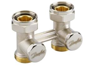 Danfoss Zawór grzejnikowy kątowy 3/4" RLV-KS odcinający podwójny dolny prosty (003L0221) 2