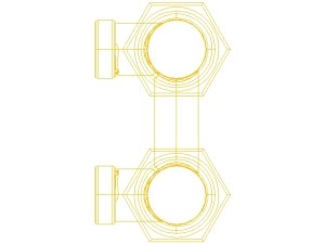 Danfoss Zawór grzejnikowy kątowy 3/4" RLV-KS odcinający podwójny dolny prosty (003L0221) 5