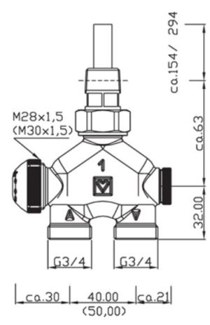 Herz Zawór czterodrogowy do grzejników drabinkowych VUA-50 - 1778461 2